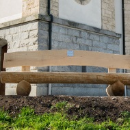 Cornelian cherry benches at the Haldenbüel church site