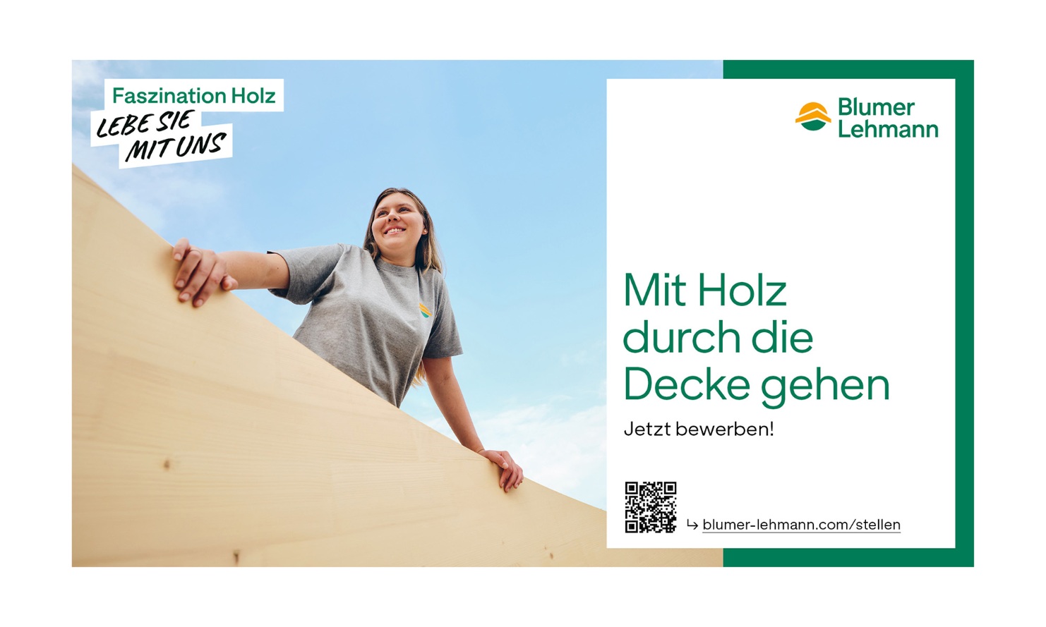 Mit Holz durch die Decke gehen