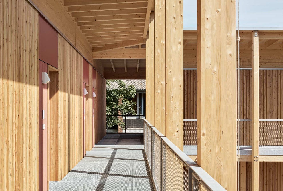 Pergola dans l’extension de l’école 